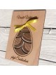 Wooden Easter card with dedication - egg