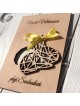 Wooden Easter card with dedication - bunny
