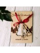 Set of 3 pieces of wooden Christmas greetings cards