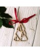 Set of 3 pieces of wooden Christmas greetings cards