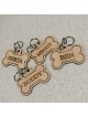 Wooden dog tag