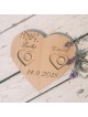 Wooden heart for wedding rings