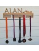 Wooden medals hanger with own name