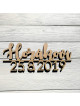 Wooden surname with wedding date